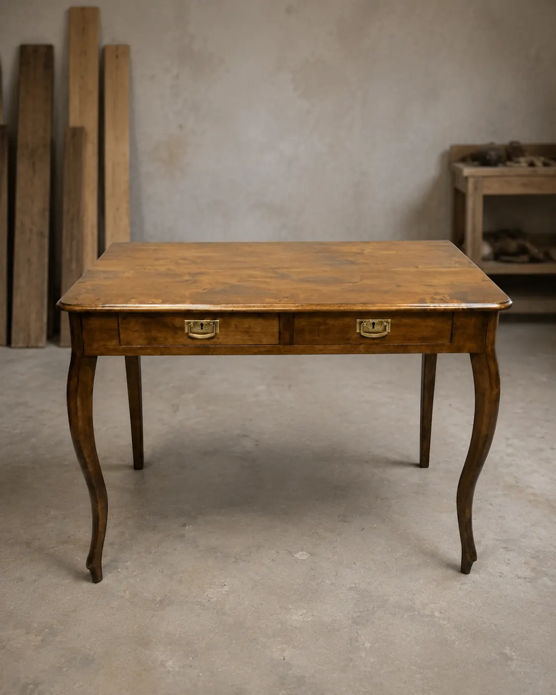 Cabriole-leg writing table