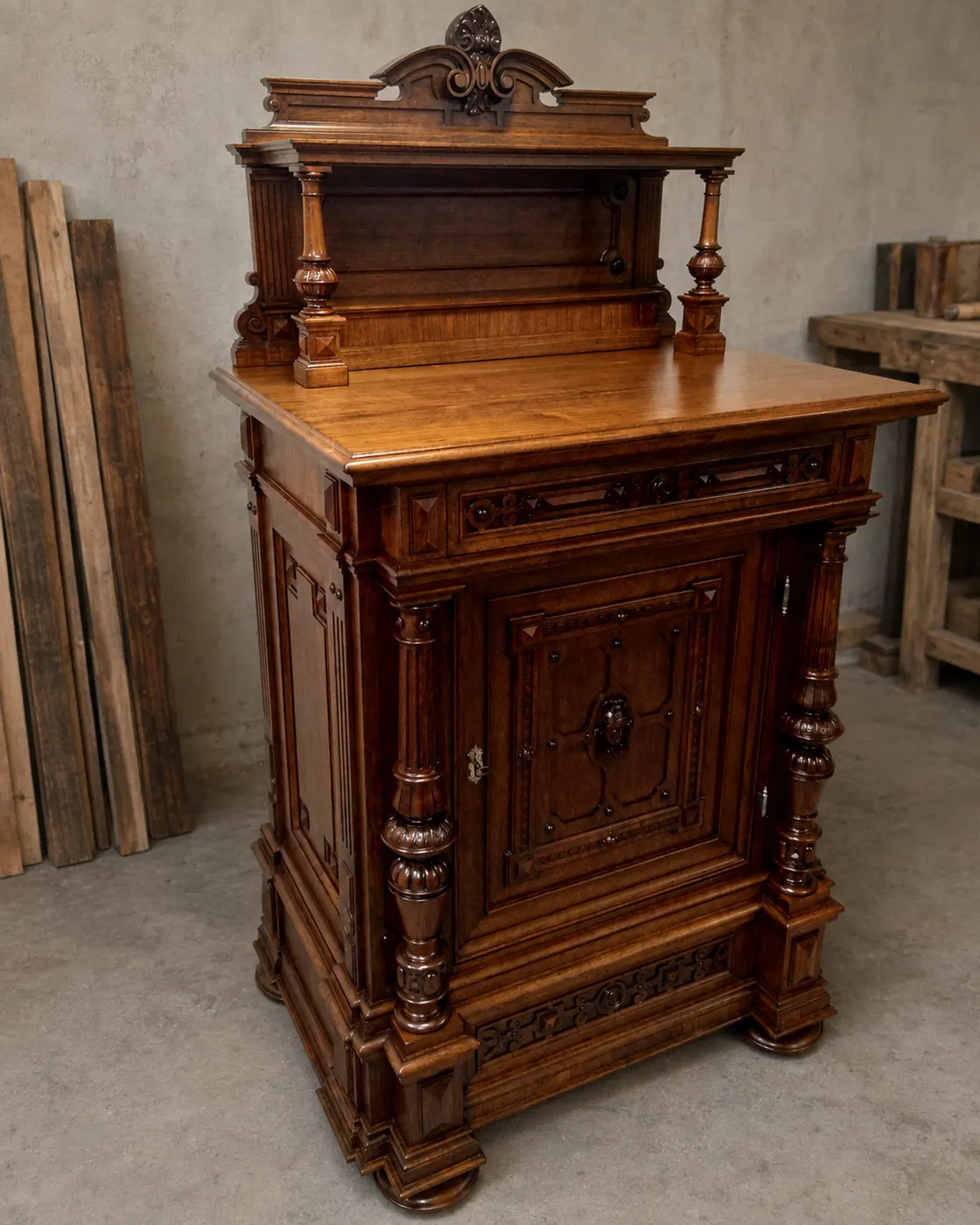 Walnut buffet sideboard
