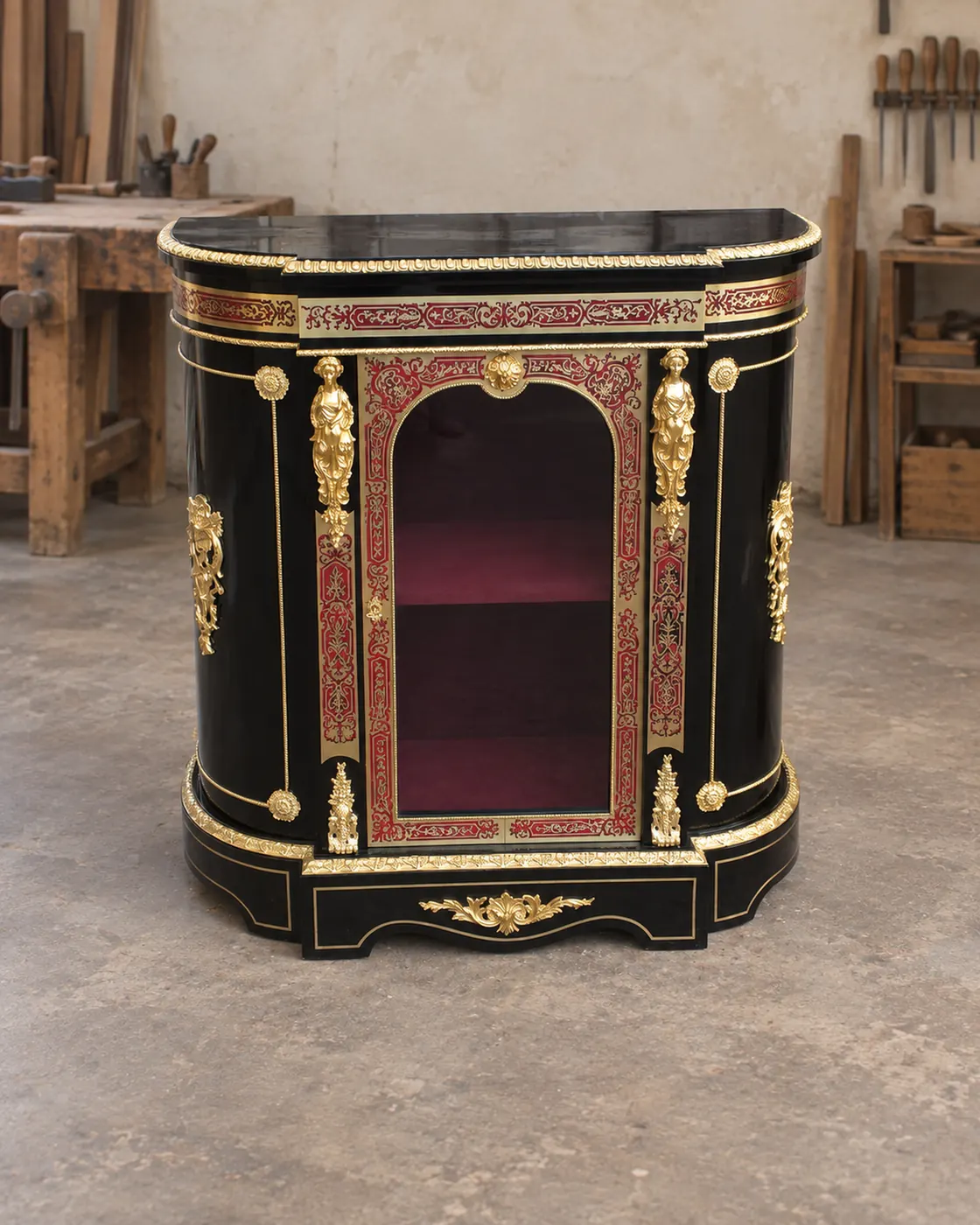 Boulle marquetry vitrine