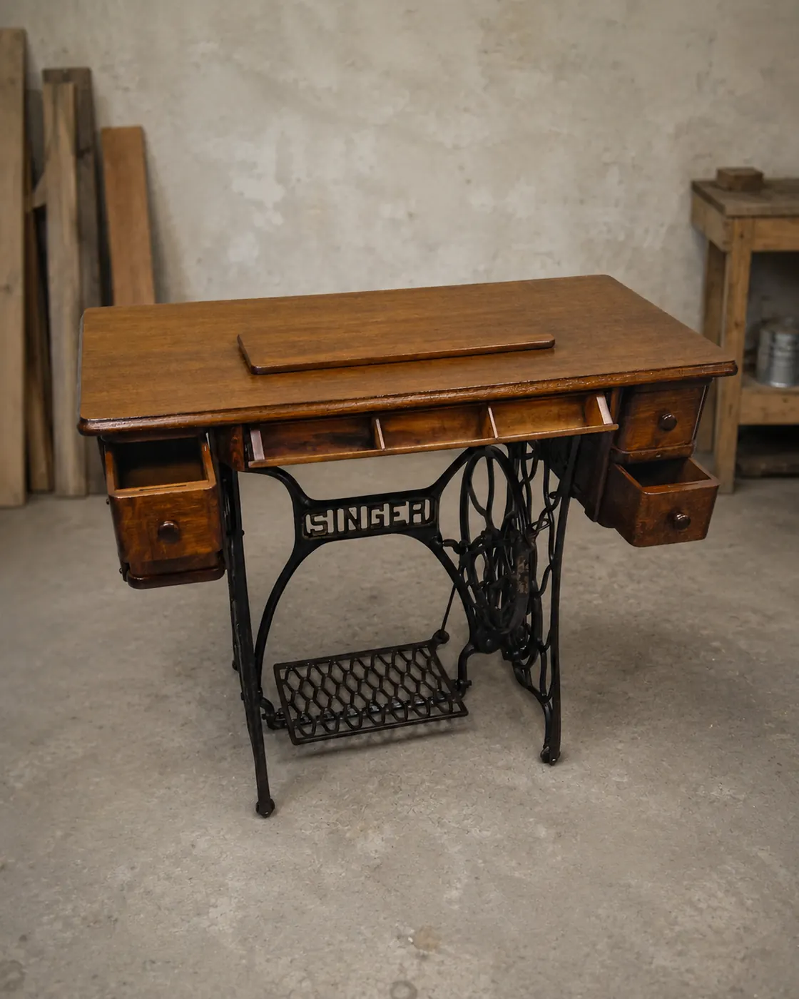 Singer treadle sewing table